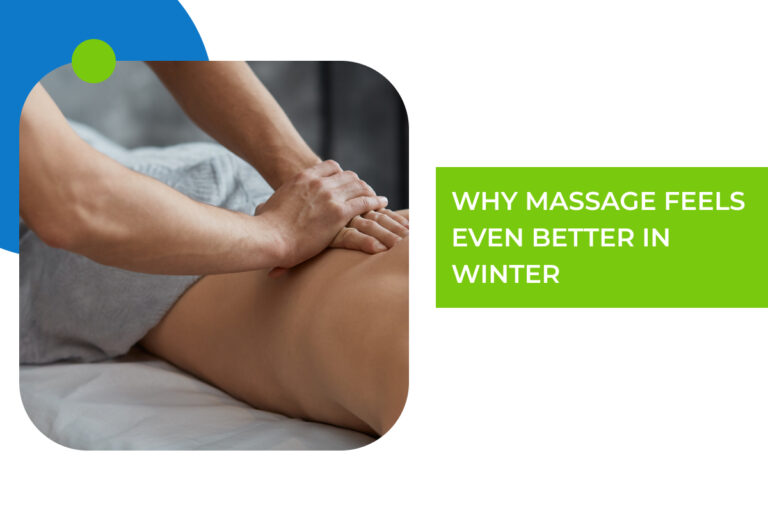 A woman receives a back massage while lying on a table.